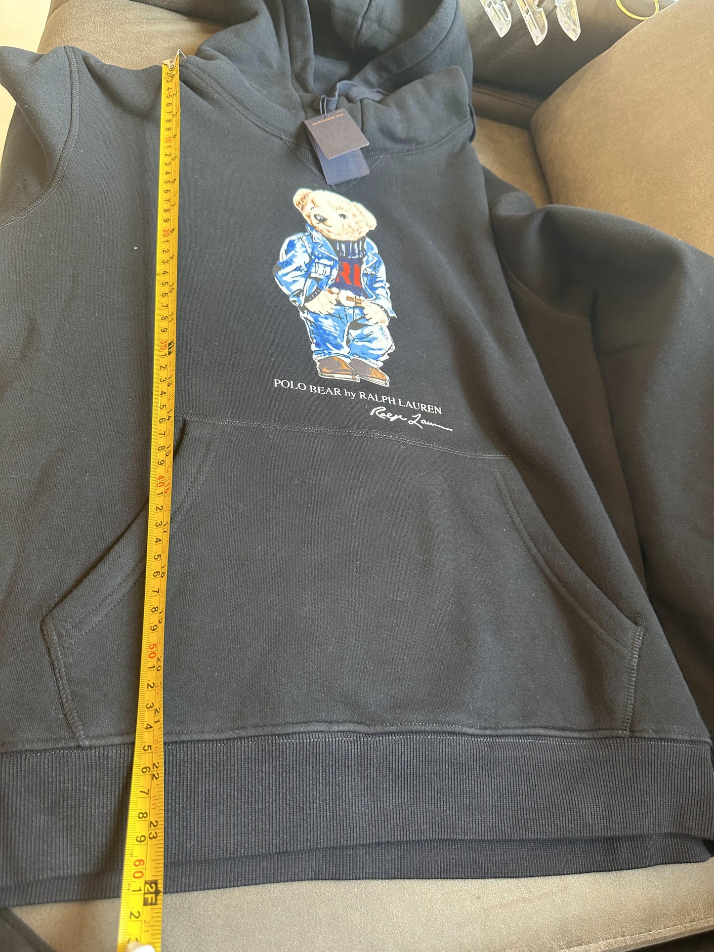 Ralph Lauren polo bear graphic hoodie - black