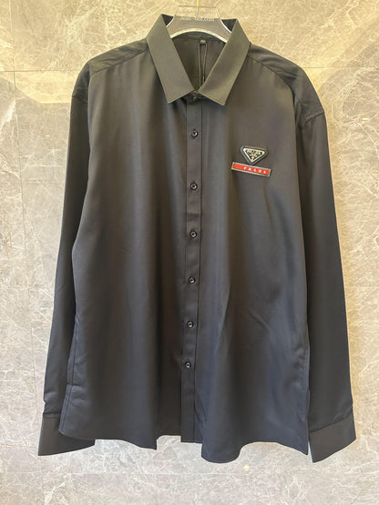 Prada black long-sleeve button-up shirt