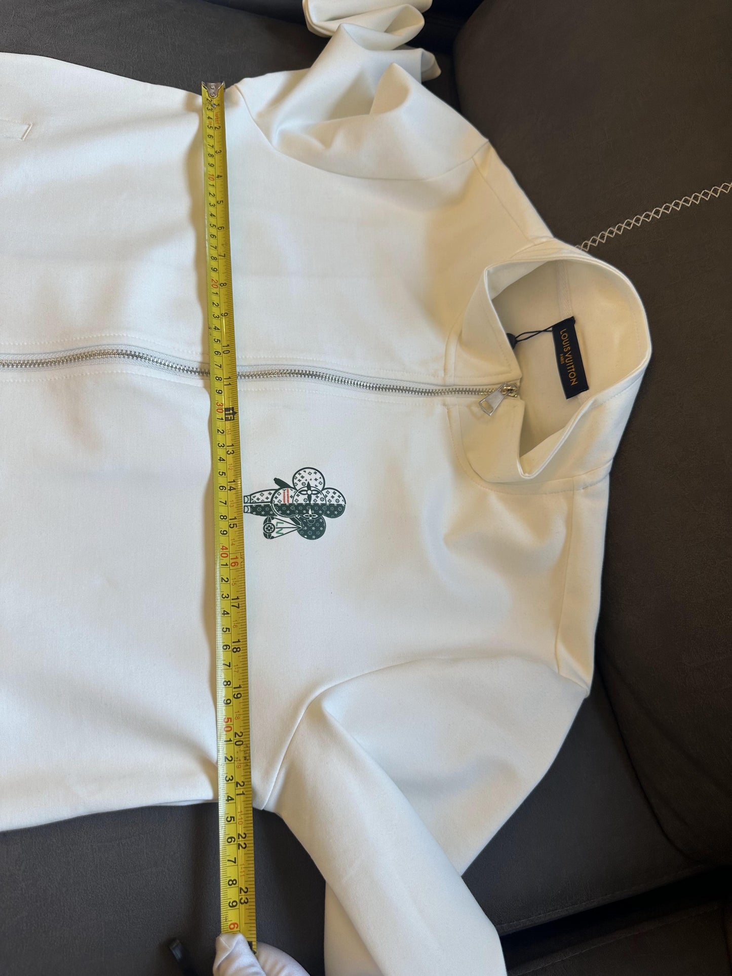 Louis Vuitton clover embroidered zip-up tracksuit set