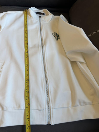 Louis Vuitton clover embroidered zip-up tracksuit set