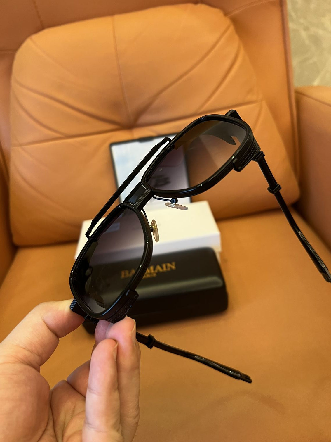 Balmain pilot-style sunglasses