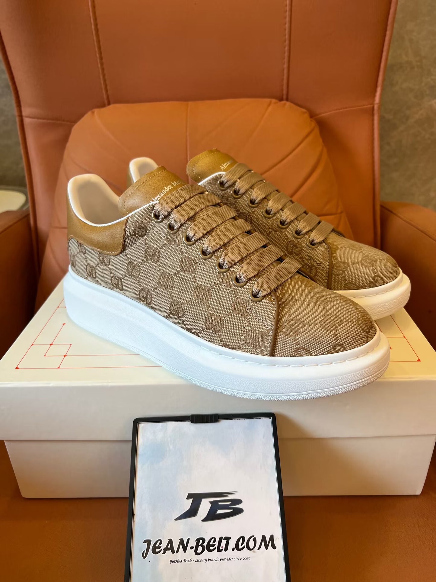 Alexander McQueen thick sole sneakers brown