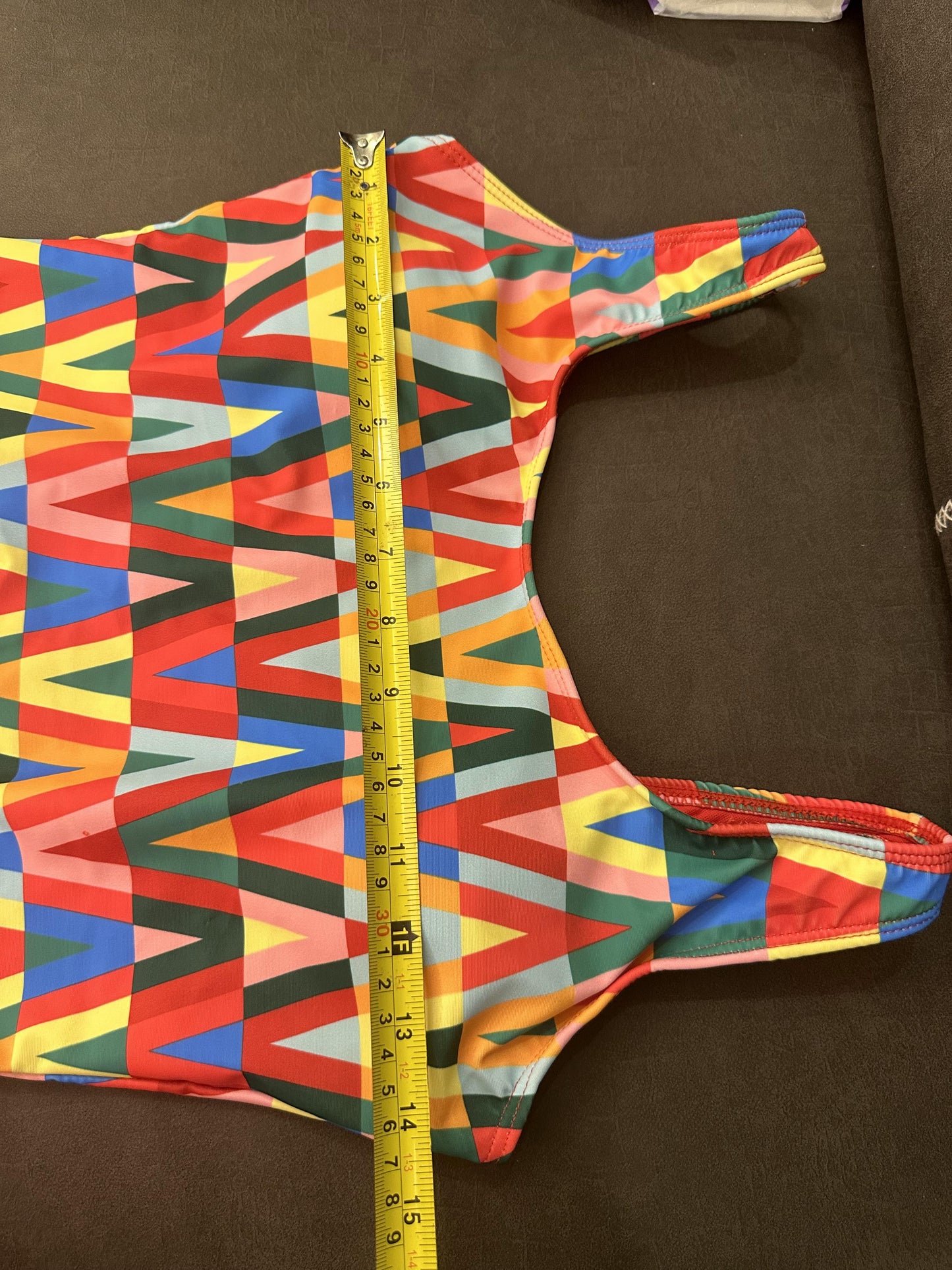 Valentino Colorful Geometric One-Piece Swimsuit