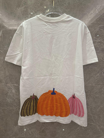 Louis Vuitton artistic pumpkin print t-shirt - white