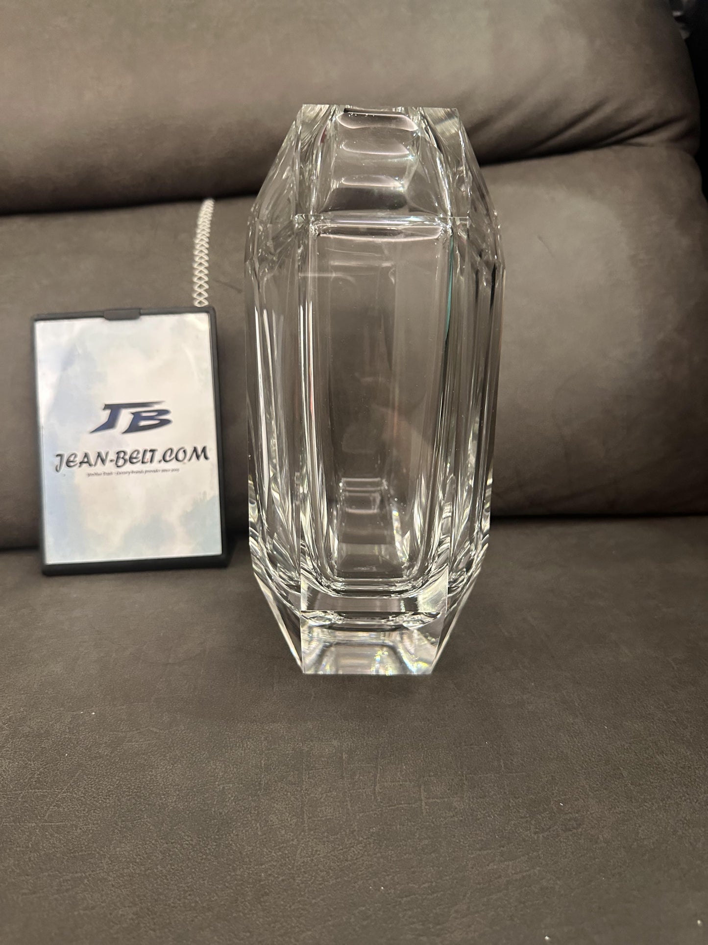 Baccarat crystal decorative vase in signature red box