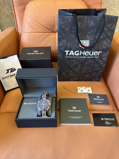 TAG Heuer formula 1 chronograph blue dial with NATO strap