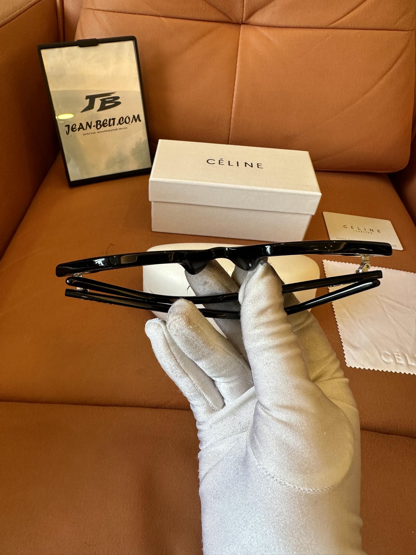 Celine Triomphe black square sunglasses