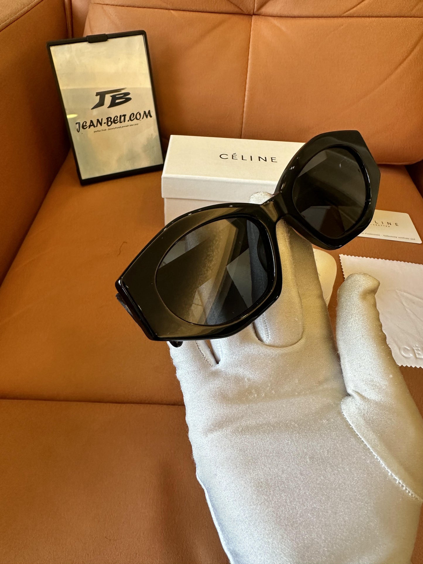 Celine Triomphe black square sunglasses