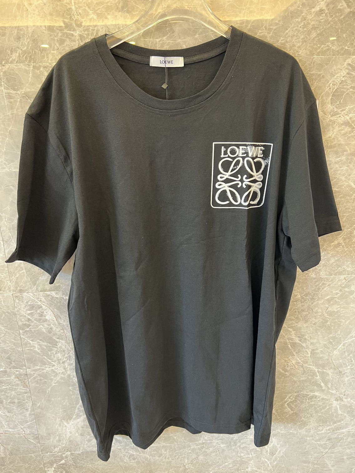 Loewe classic black t-shirt with signature logo patch