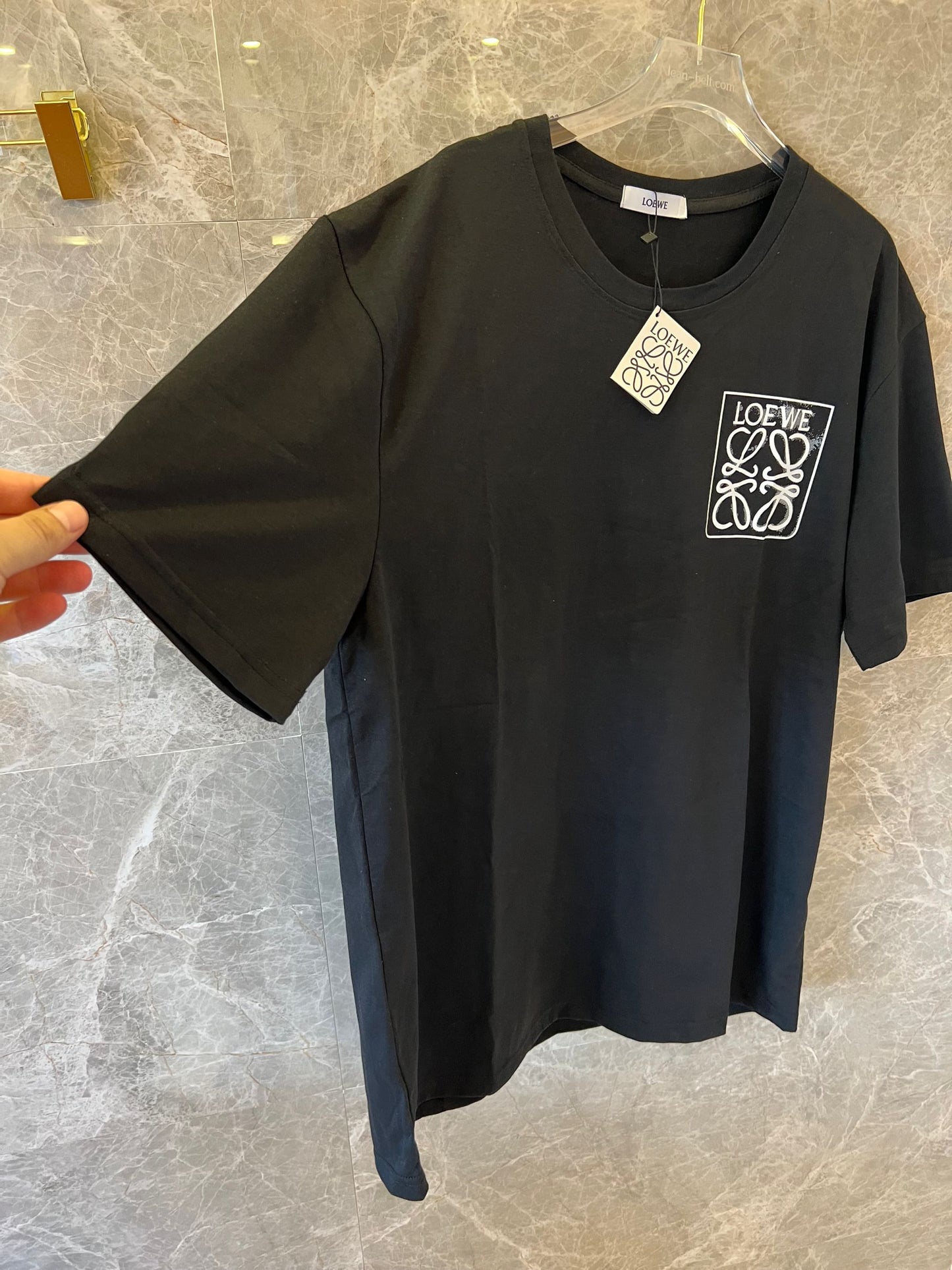 Loewe classic black t-shirt with signature logo patch