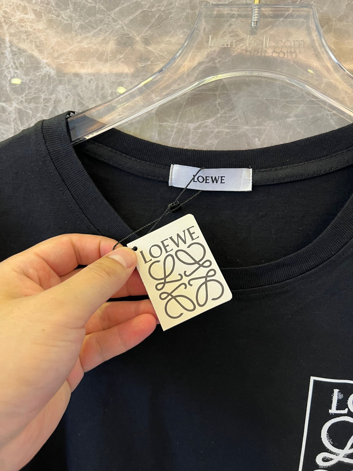 Loewe classic black t-shirt with signature logo patch