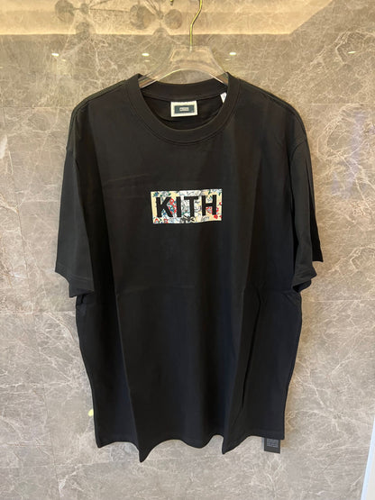 Kith black floral logo t-shirt