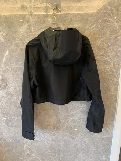 Fendi black nylon hooded jacket