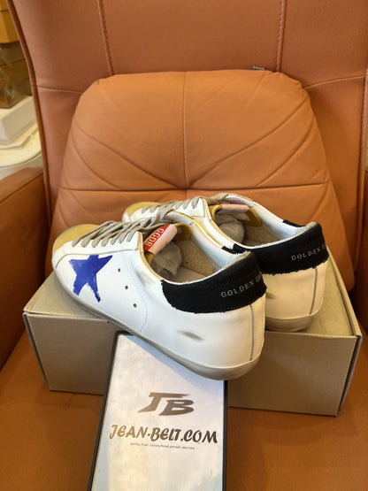 Golden Goose superstar sneakers white blue