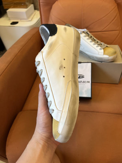 Golden Goose superstar sneakers white blue