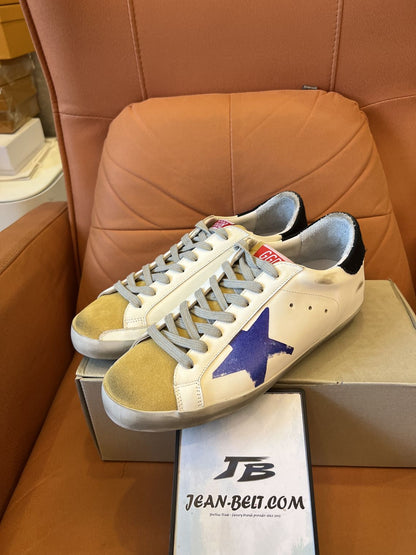 Golden Goose superstar sneakers white blue