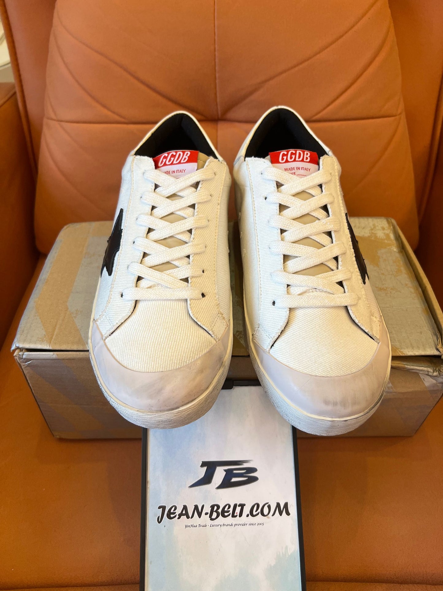 Golden Goose superstar sneakers in white leather