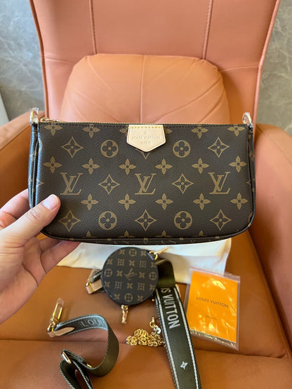 Louis Vuitton multi pochette accessoires leather crossbody bag