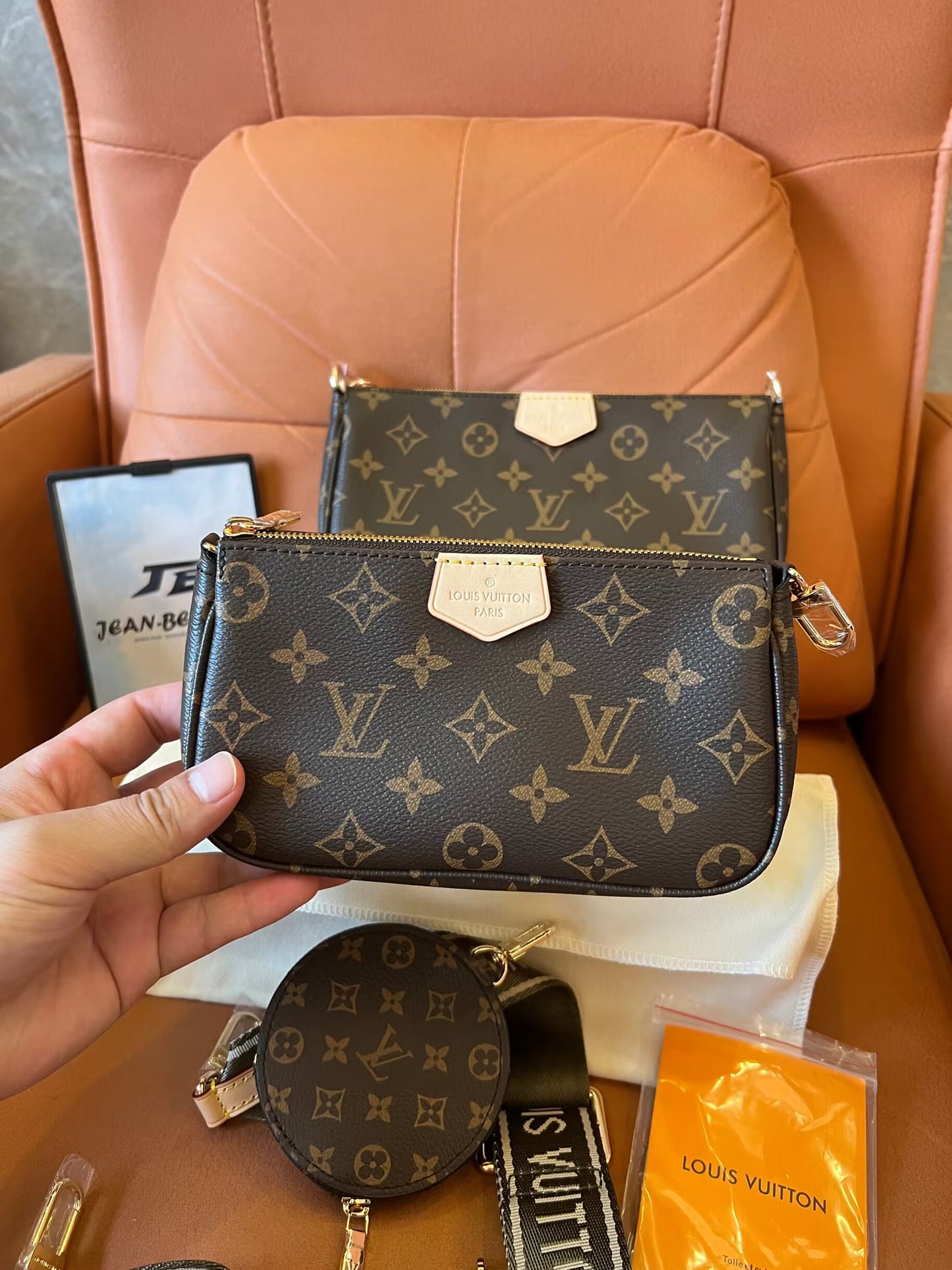 Louis Vuitton multi pochette accessoires leather crossbody bag