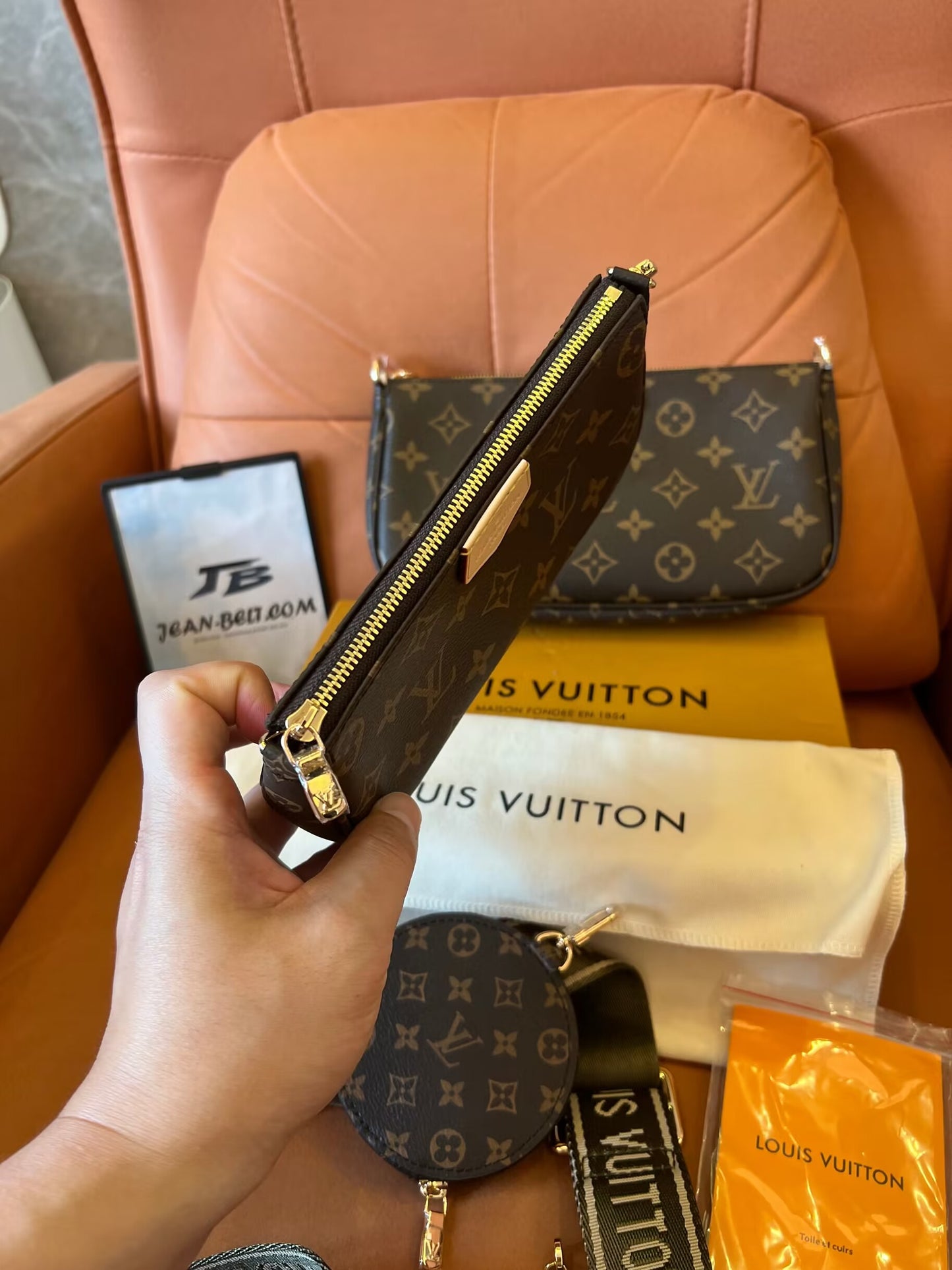 Louis Vuitton multi pochette accessoires leather crossbody bag