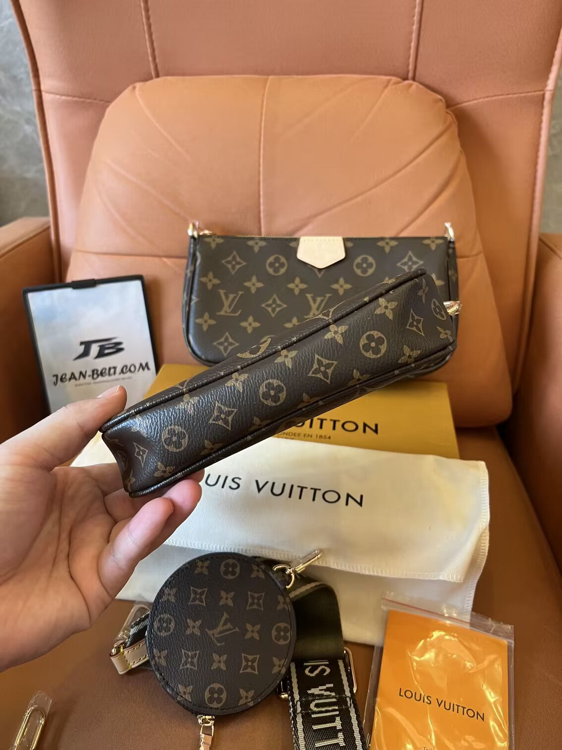 Louis Vuitton multi pochette accessoires leather crossbody bag