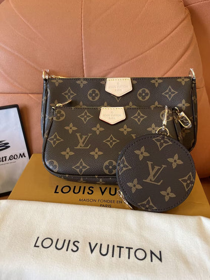 Louis Vuitton multi pochette accessoires leather crossbody bag