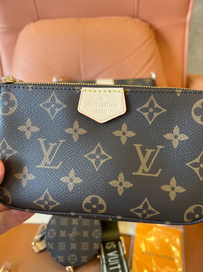 Louis Vuitton multi pochette accessoires leather crossbody bag