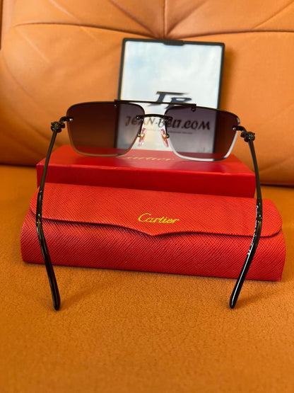 Cartier Rimless Rectangle Sunglasses - Panthère de Cartier Edition