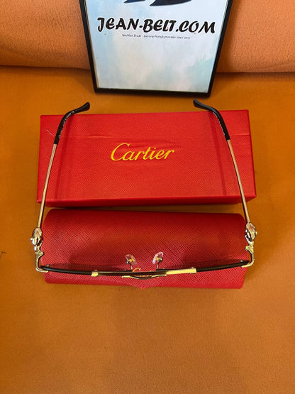 Cartier Rimless Rectangle Sunglasses - Panthère de Cartier Edition