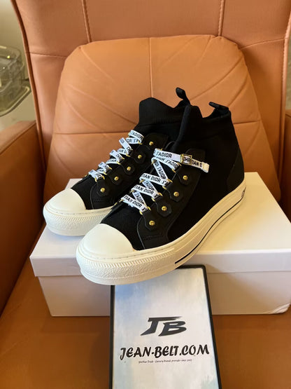 Dior Technical knit and leather Walk'n'Dior high top sneakers