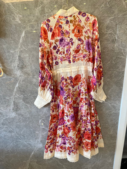 Zimmermann floral print linen midi dress