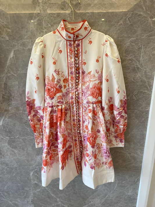 Zimmermann floral print button-up midi dress