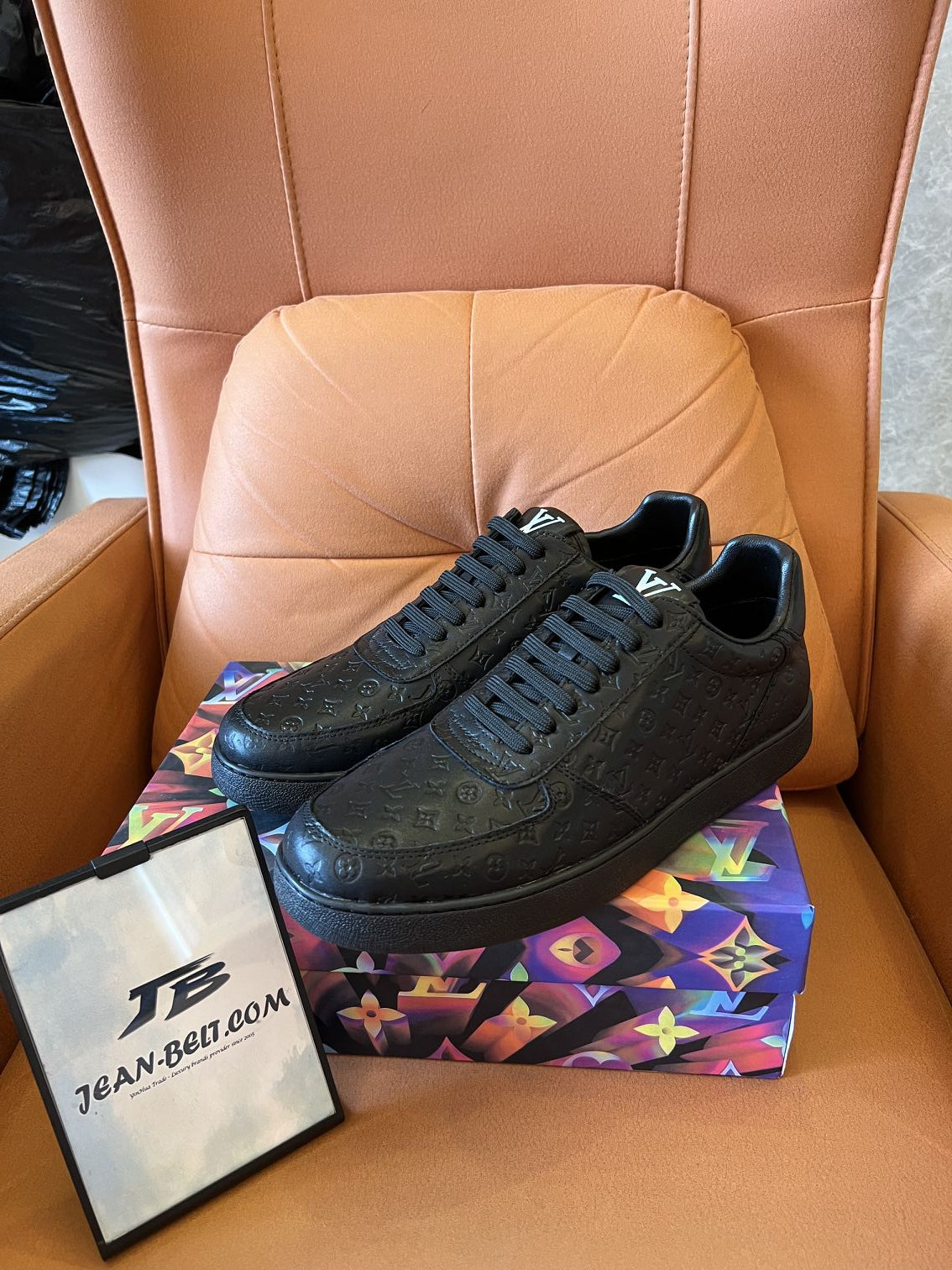 Louis Vuitton Rivoli sneakers black mini monogram