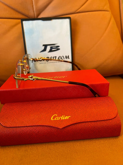 Cartier rimless eyeglasses - gold frame