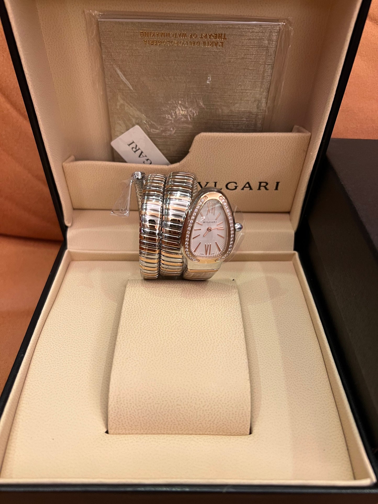 Bvlgari Serpenti Tubogas diamond watch – luxurious snake-inspired design