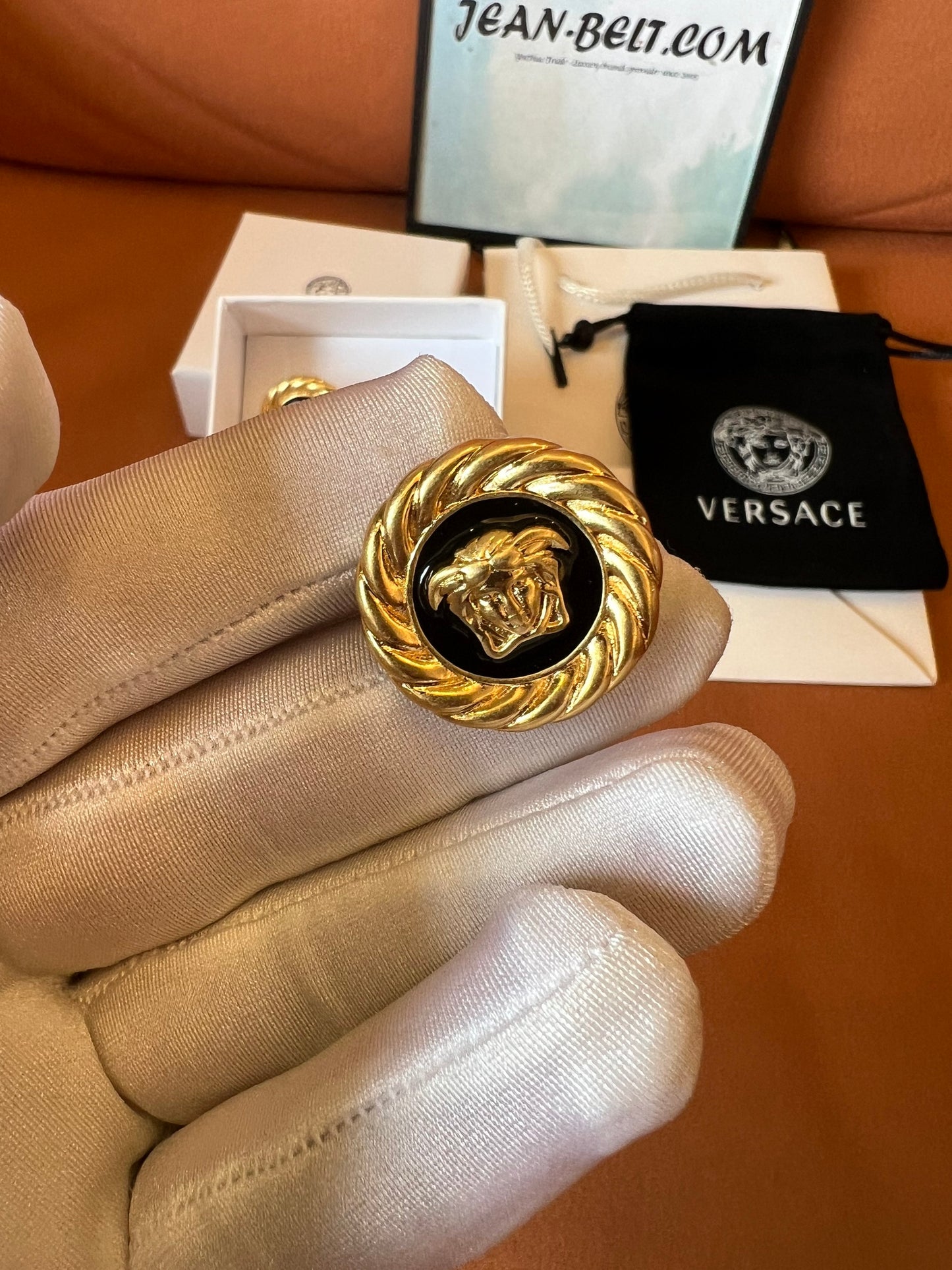 Versace Medusa gold earrings