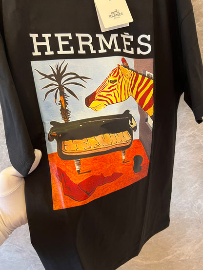 Hermès zebra print graphic t-shirt