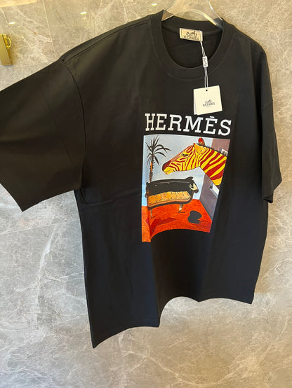 Hermès zebra print graphic t-shirt