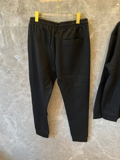 Hermès Carousel embroidered black tracksuit set