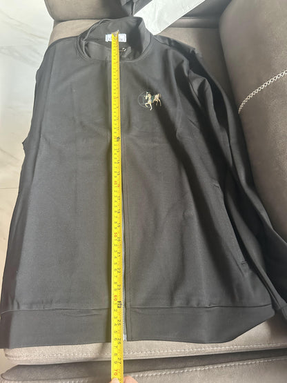 Hermès Carousel embroidered black tracksuit set