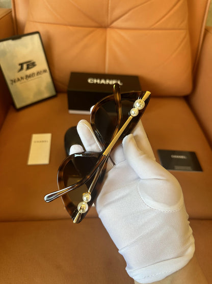 Chanel cat-eye pearl embellished sunglasses