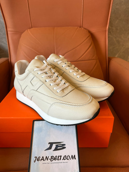 Hermès Chris sneakers in Khaki leather