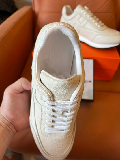 Hermès Chris sneakers in Khaki leather