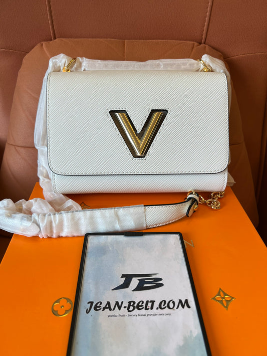 Louis Vuitton white epi leather twist mm shoulder bag