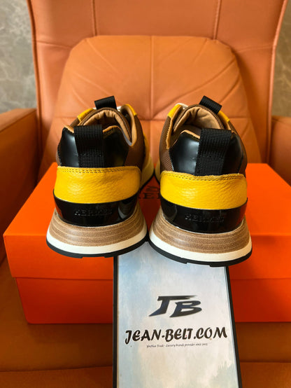 Hermes sneaker in yellow&brown