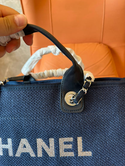 Chanel handbag navy blue