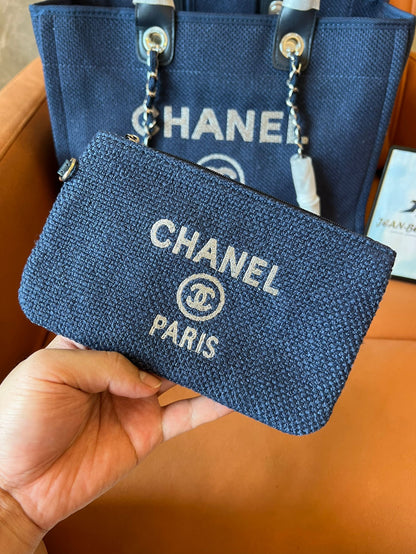 Chanel handbag navy blue