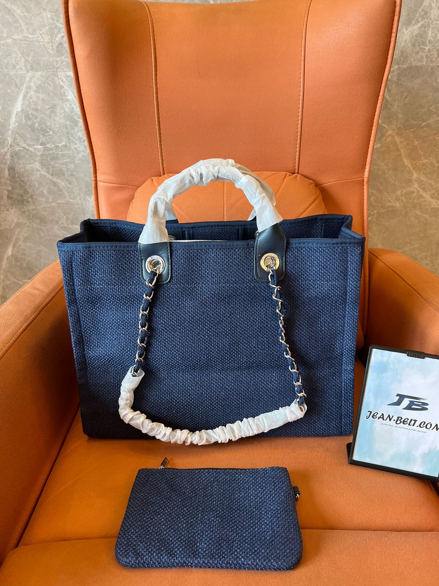 Chanel handbag navy blue