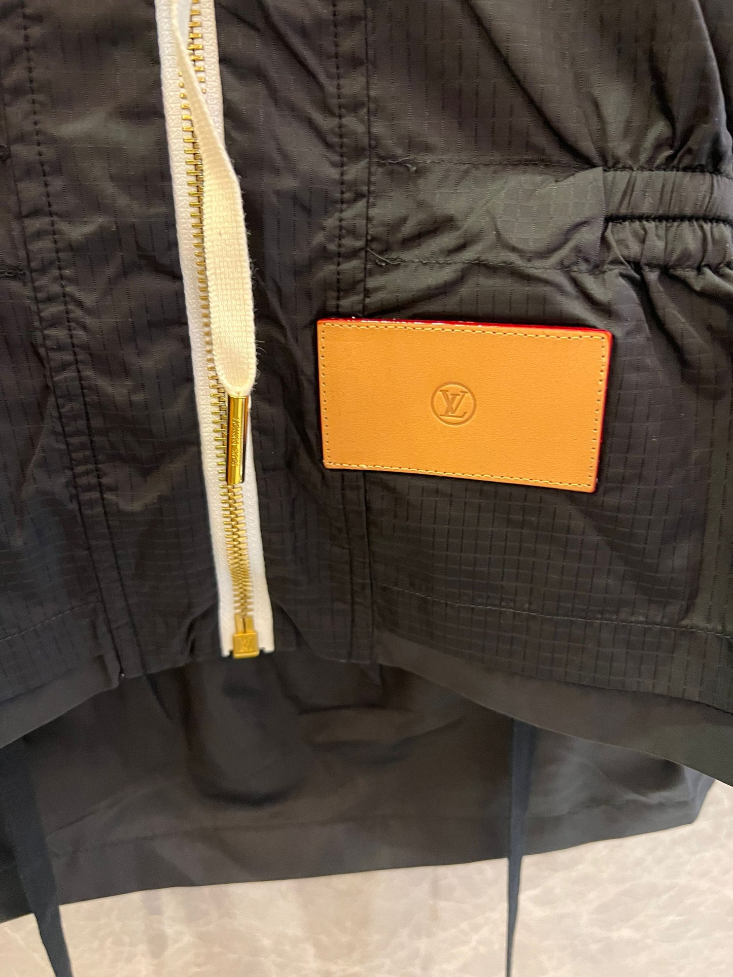 Louis Vuitton two-tone nylon vest and shorts set