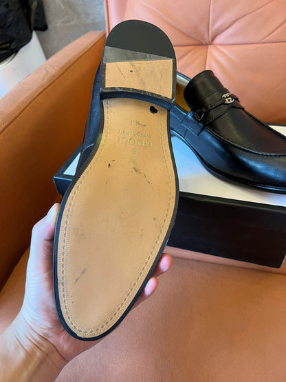 Gucci logo-embellished horsebit-detailed leather loafers